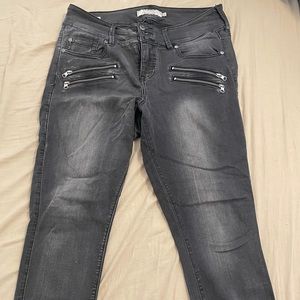 Torrid size 14 grey jeggings with zippers